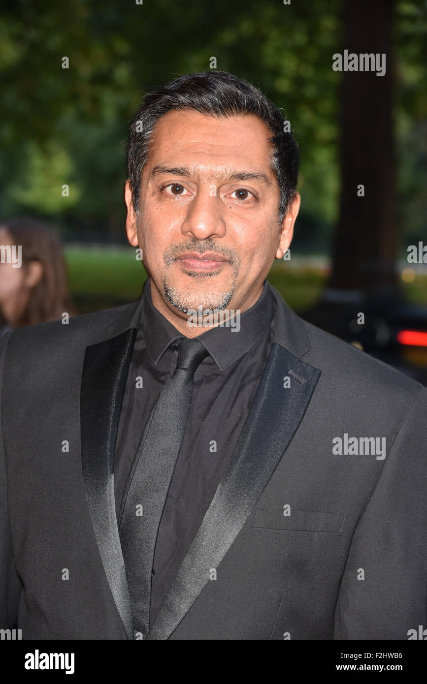 Londres, Royaume-Uni. 18 Septembre, 2015. Nitin Ganatra acteur assiste à l'asiatique le 15 Achievers Awards 2015 avec Grosvenor House Hotel, Londres. Credit : Voir Li/Alamy Live News Banque D'Images