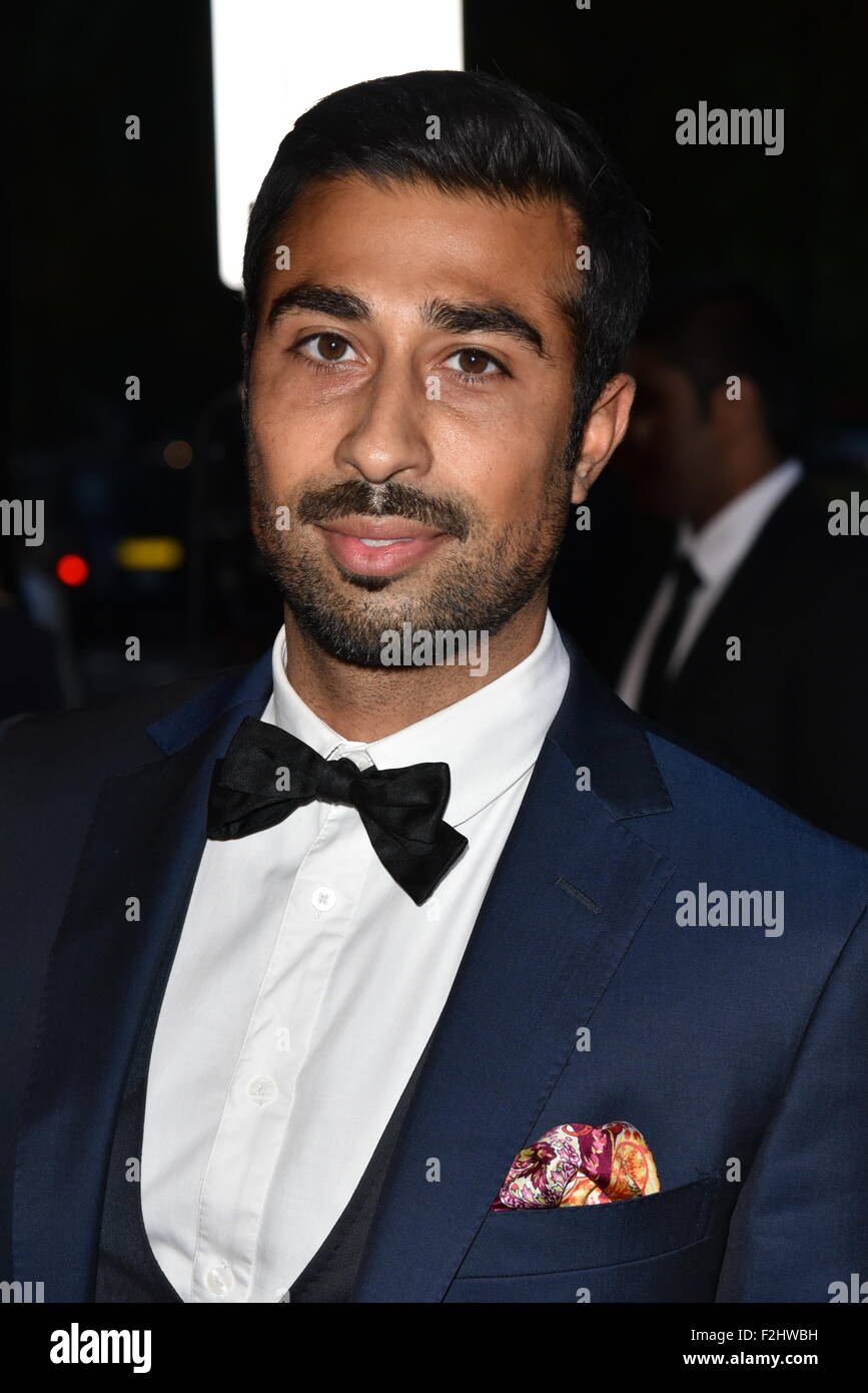 Londres, Royaume-Uni. 18 Septembre, 2015. Cherie Blair, président de la Fondation Loomba et une foule de célébrités et personnalités invités assiste à l'asiatique le 15 Achievers Awards 2015 avec Grosvenor House Hotel, Londres. Credit : Voir Li/Alamy Live News Banque D'Images