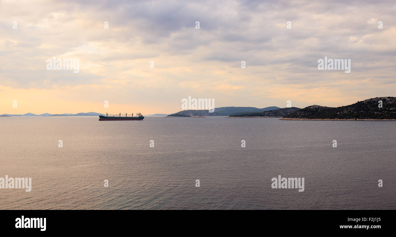 Vue de l'expédition dans la mer Croate Banque D'Images