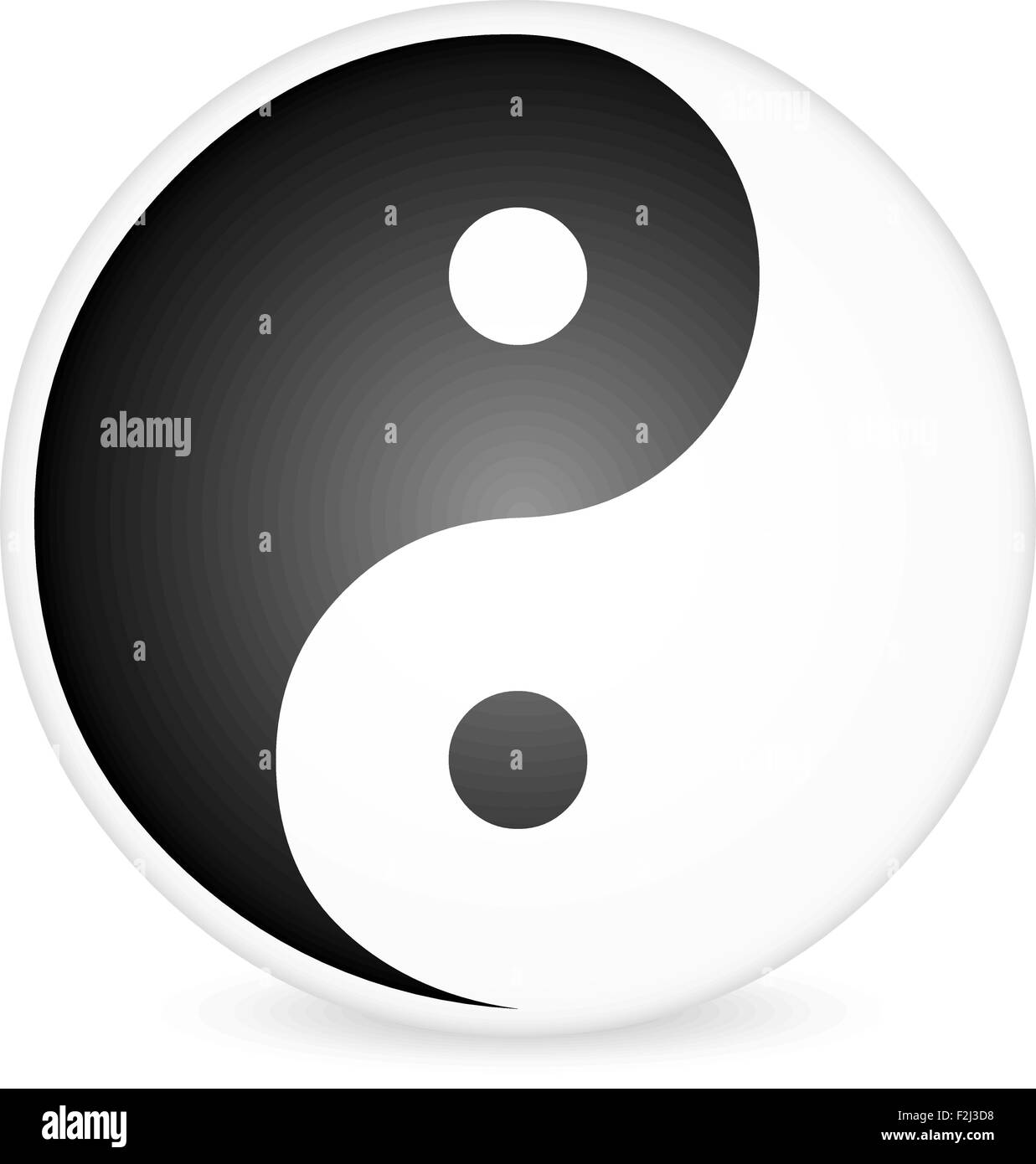 Tao yin-yang symbole sur un fond blanc. Vector illustration. Illustration de Vecteur