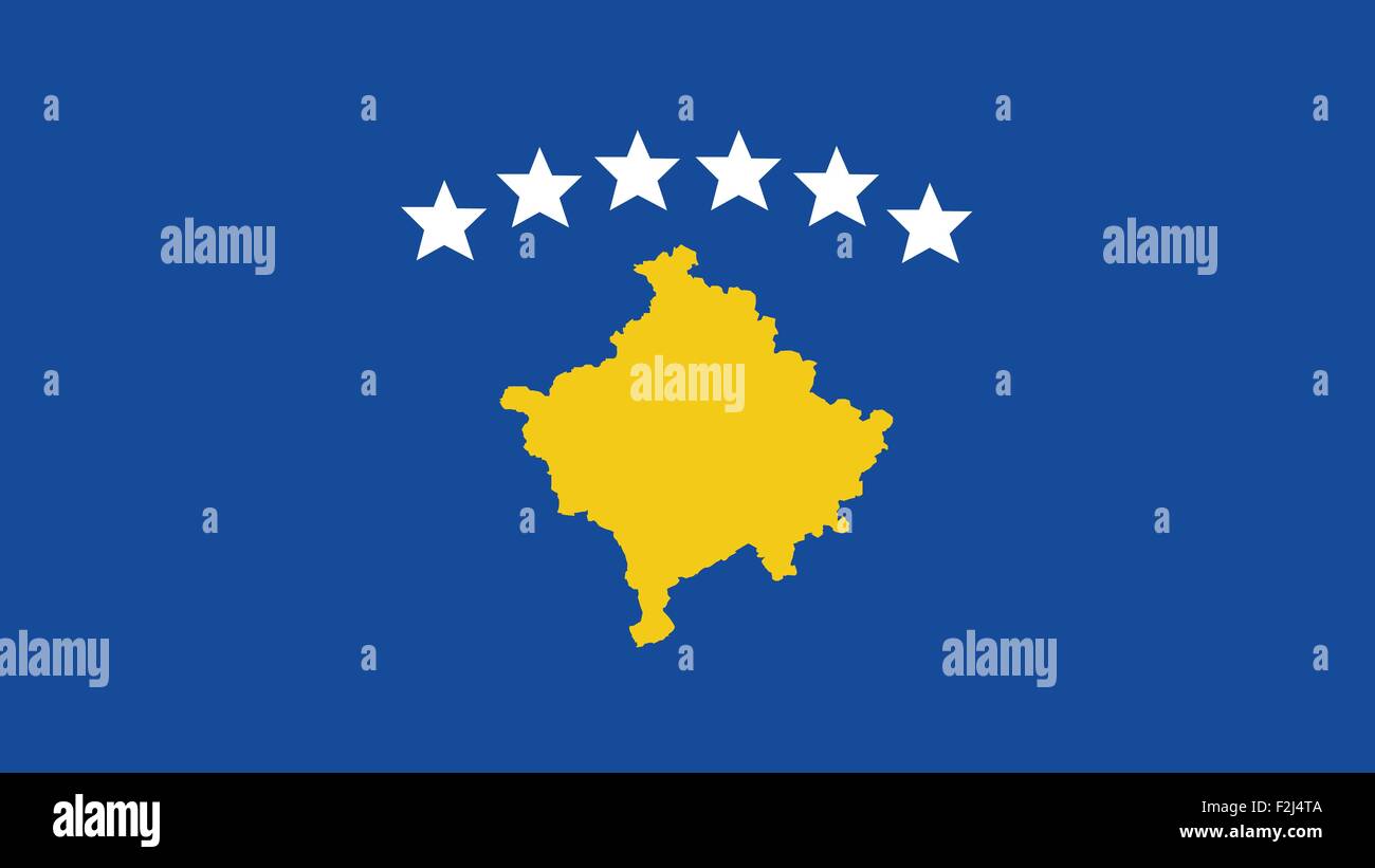 Drapeau du Kosovo pour le jour de l'indépendance et l'infographie illustration vectorielle. Illustration de Vecteur