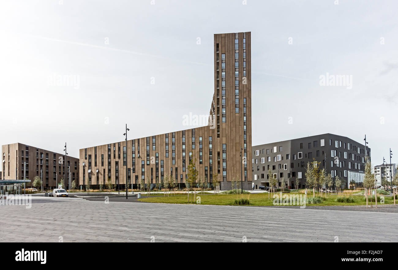 Larsen Waterfront complexe au bord de l'eau par Limfjorden dans Aalborg Danemark contenant des appartements pour les étudiants Banque D'Images