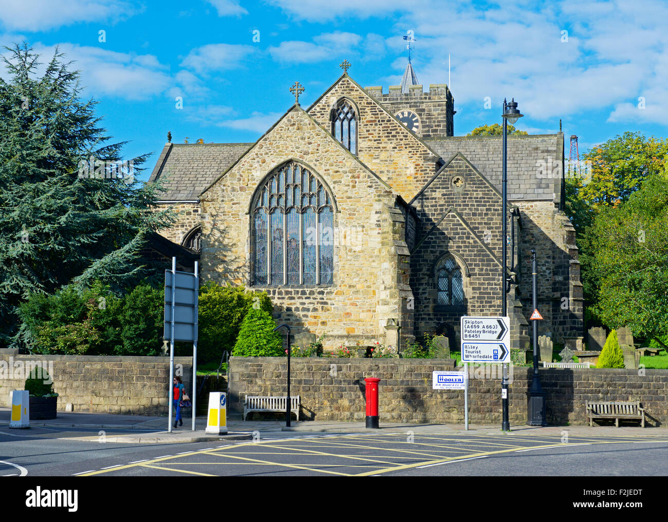 Tous les Saints de l'église paroissiale, Otley, West Yorkshire, England UK Banque D'Images