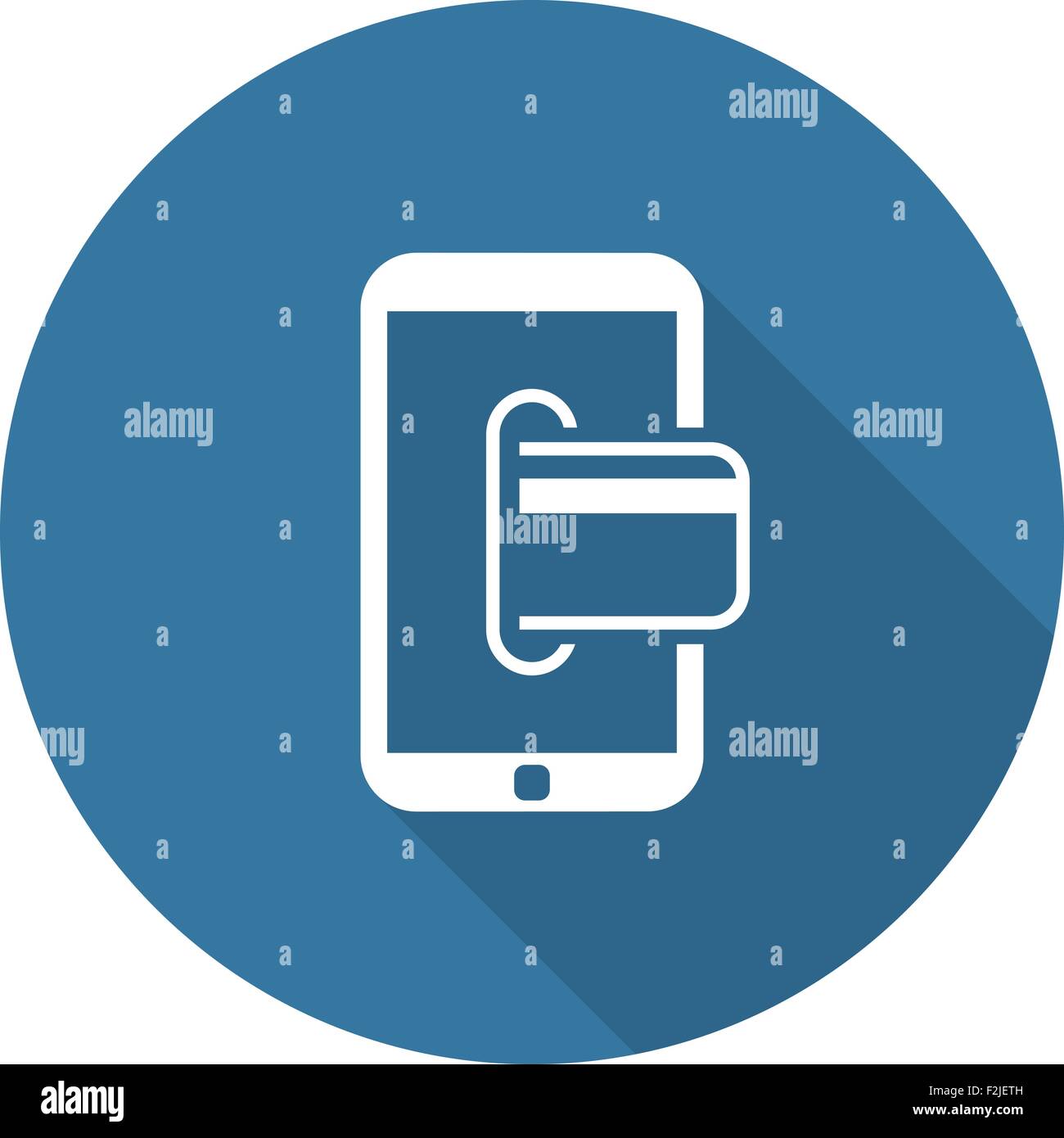 L'icône des services bancaires mobiles. Concept d'entreprise. Modèle plat. Illustration de Vecteur