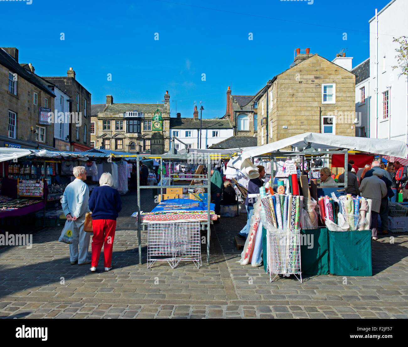 Otley marché, West Yorkshire, England UK Banque D'Images