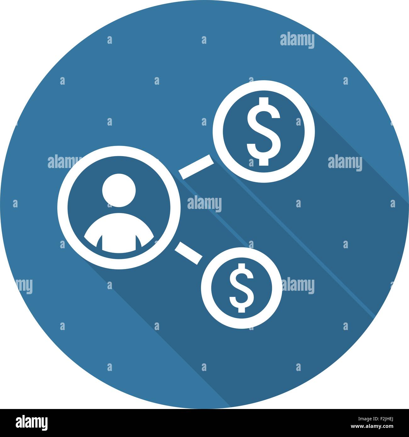 L'icône de retour sur investissement. Concept d'entreprise. Modèle plat. Illustration de Vecteur
