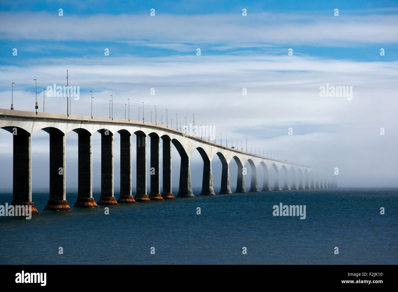 Pont de la Confédération - Cape Jourimain, Nouveau-Brunswick, Canada Banque D'Images