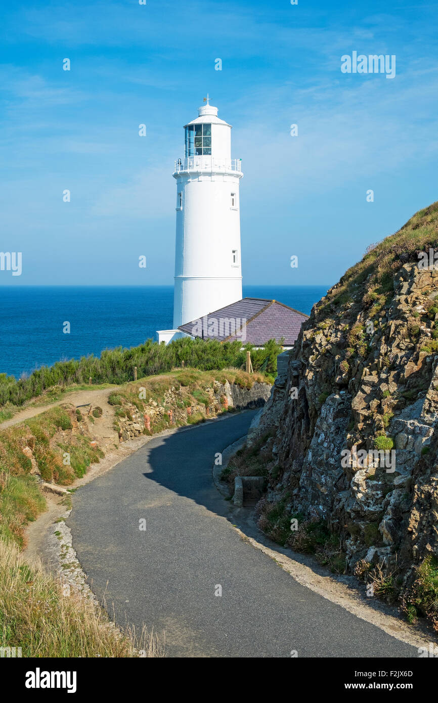 Le phare de Trevose head près de Padstow à Cornwall, England, UK Banque D'Images