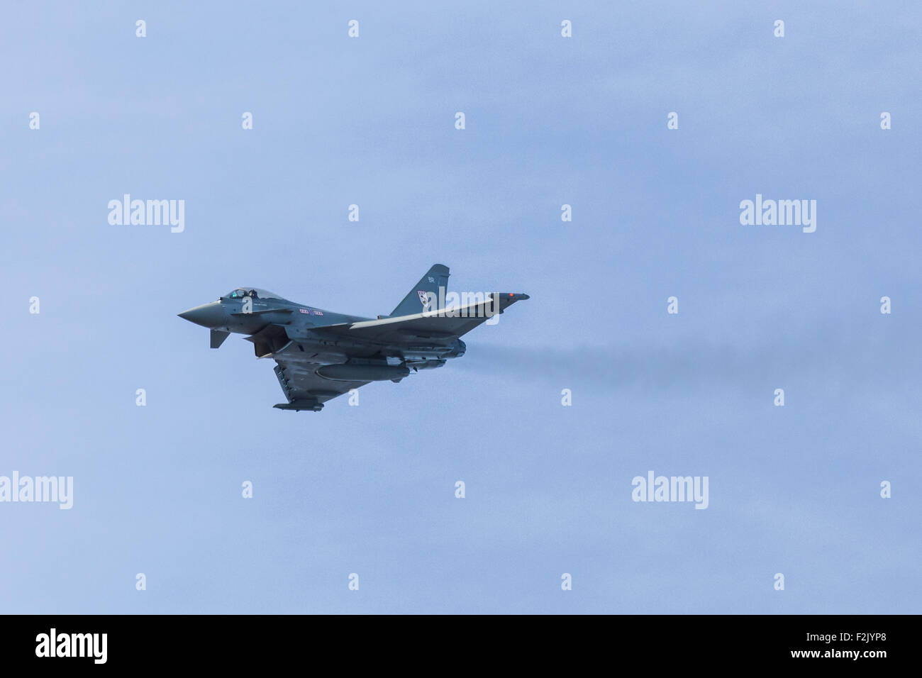 RAF Typhoon effectuant une demande de laissez-passer. Banque D'Images