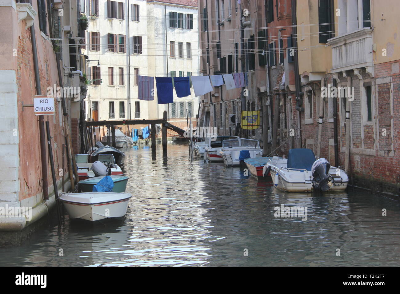 Bateaux amarrés à Venise, Italie Banque D'Images