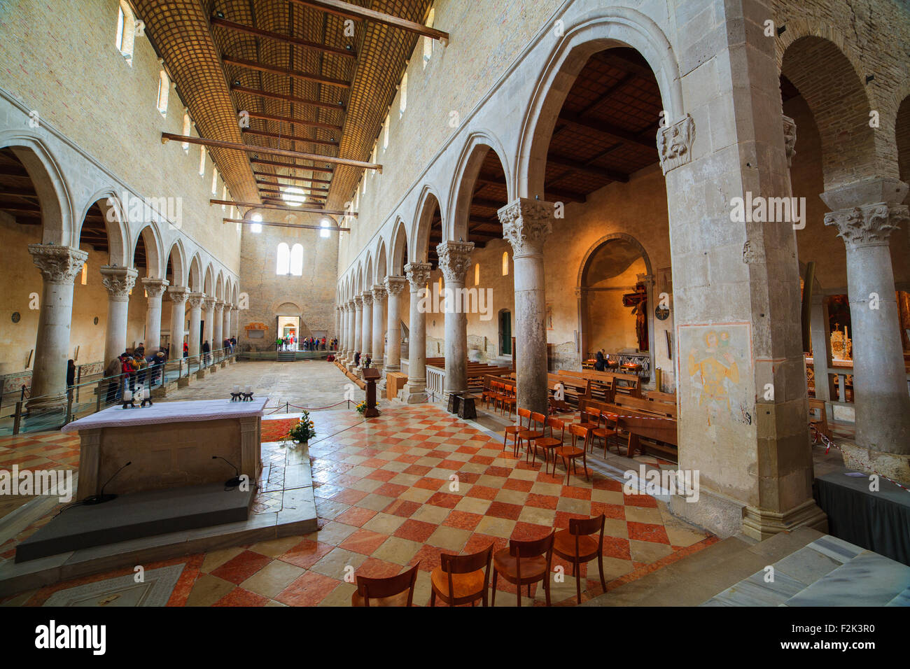 AQUILEIA, ITALIE - Mai 01 : Basilica di Santa Maria Assunta avec mosaïques uniques à Aquilée, Site du patrimoine mondial de l'UNESCO le 01 mai Banque D'Images