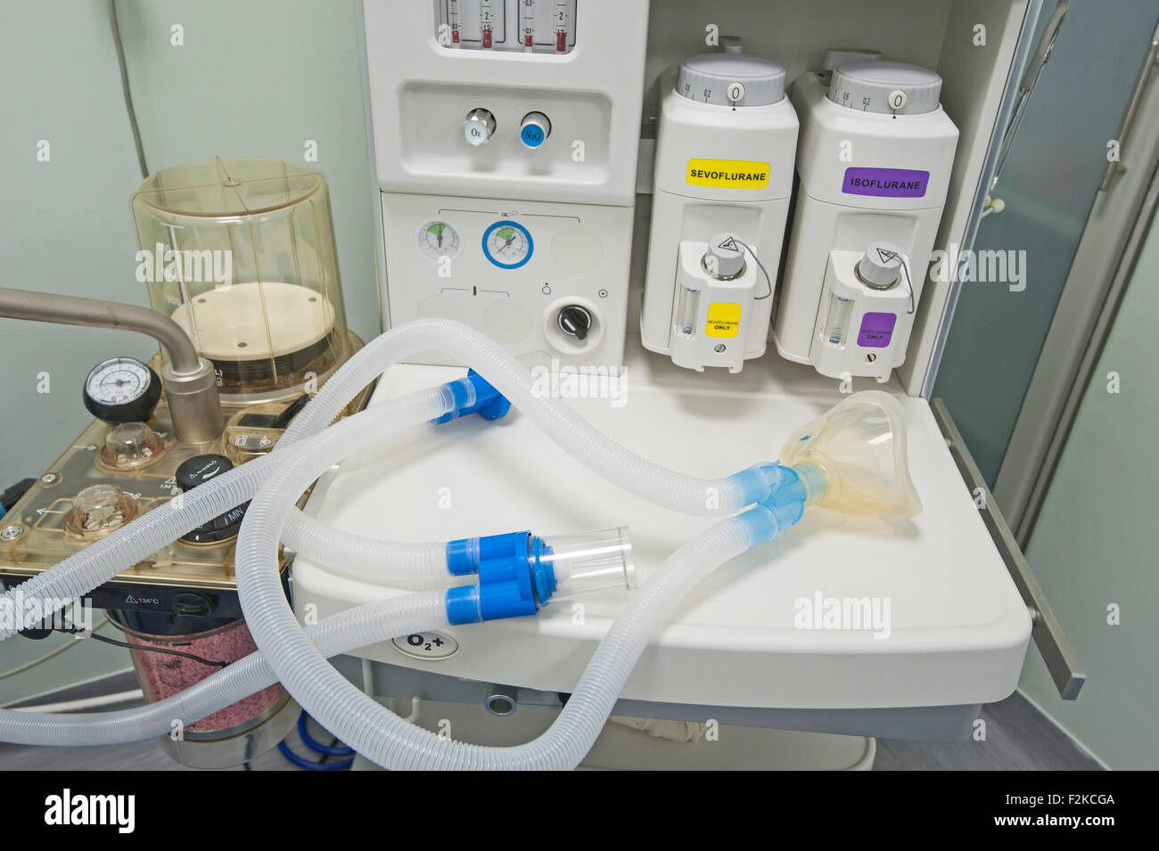 Closeup détail d'un ventilateur de l'hôpital dans une salle d'opération de la machine Banque D'Images