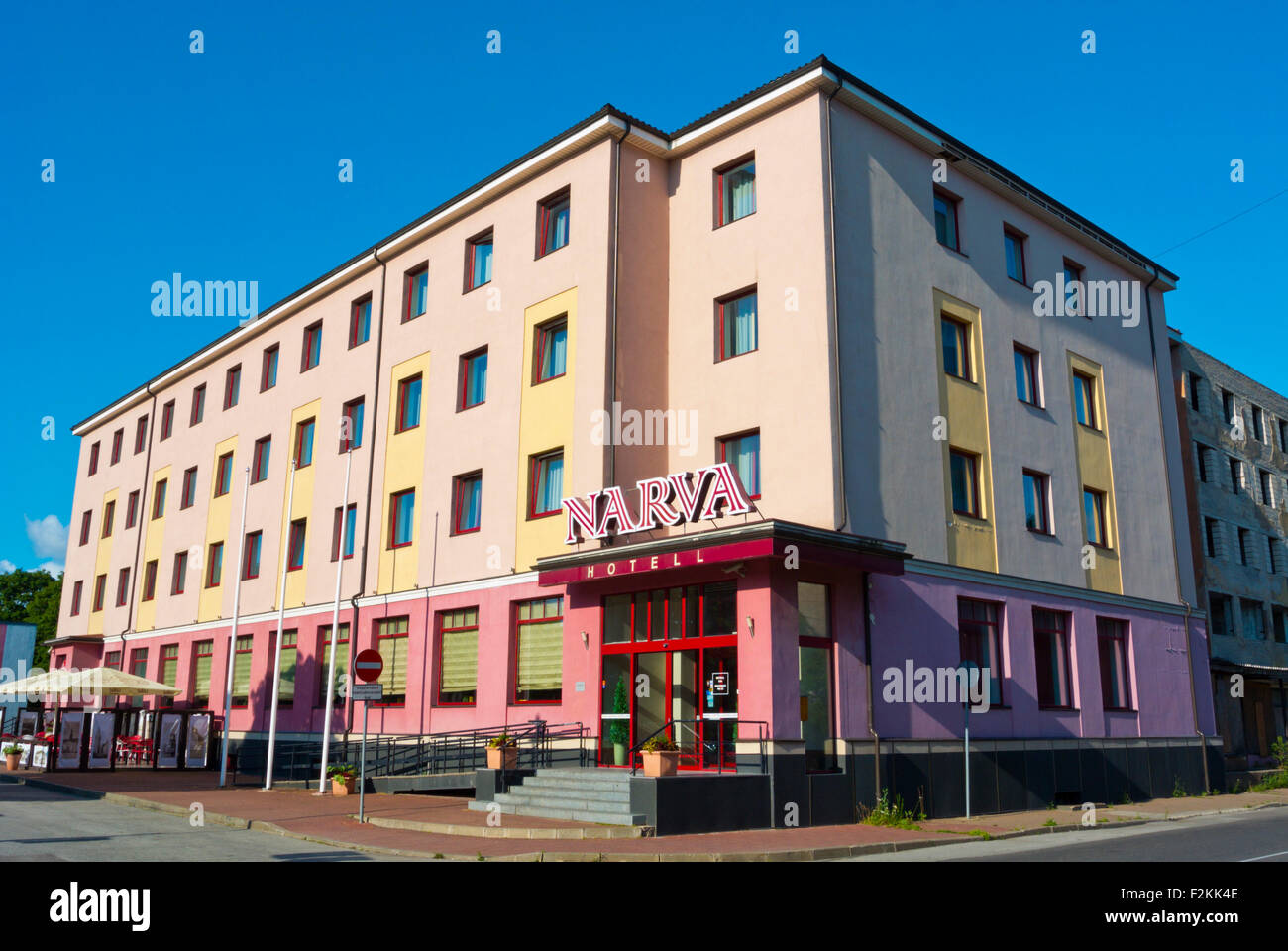 Le Narva hotell, Narva, comté d'Ida-Viru, est de l'Estonie, Europe Banque D'Images
