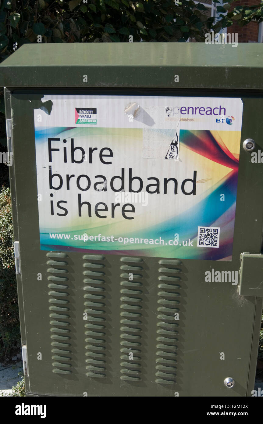Accès Internet haut débit bt fibre optique enreach super rapide de l'entreprise rurale réseaux réseau ultra-rapide Banque D'Images