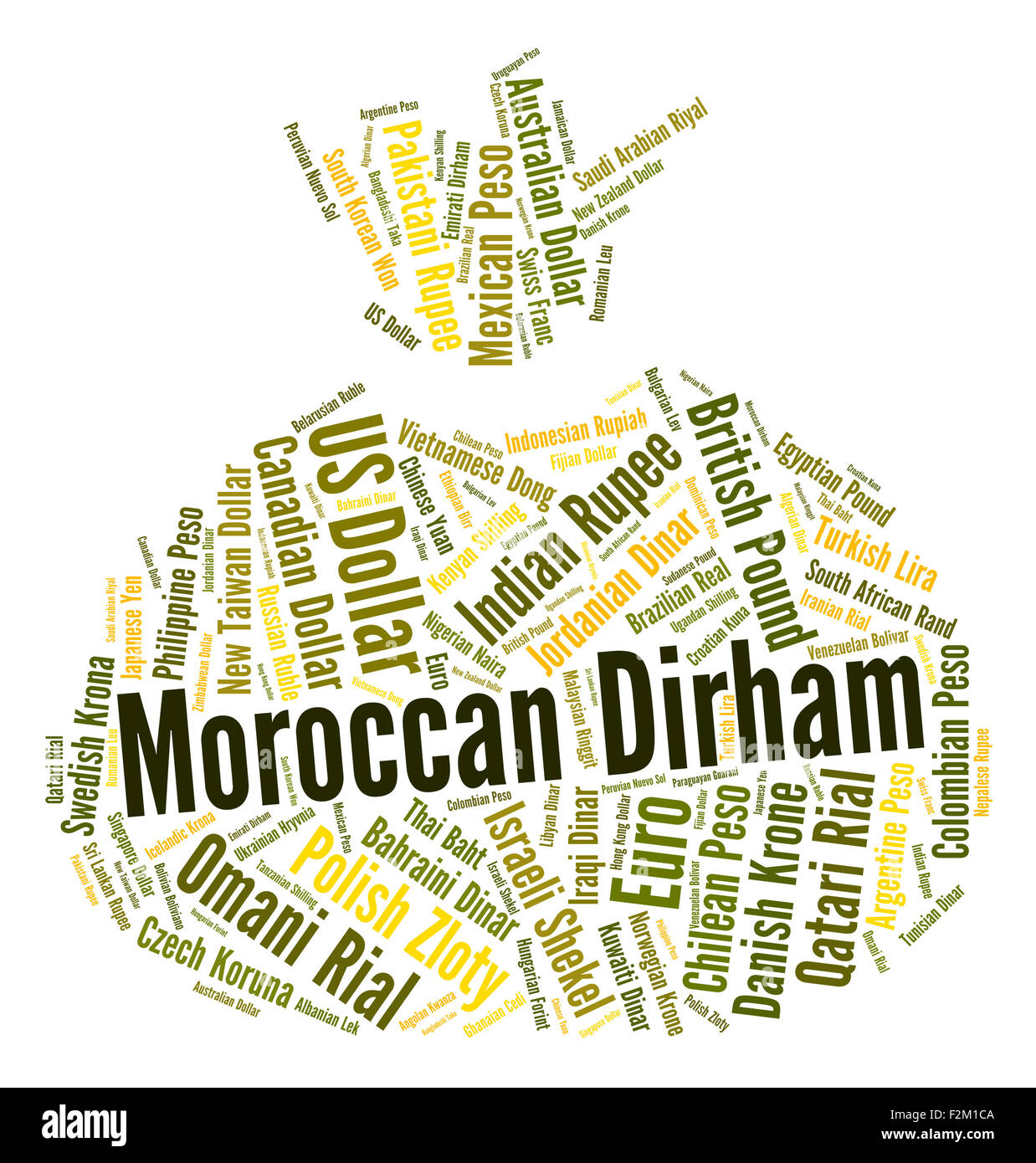 Dirham marocain représentant des devises et devises Banque D'Images