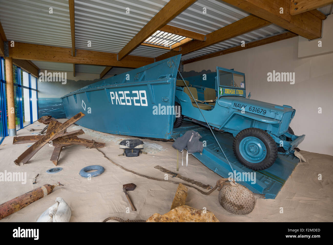 Le musée d'Omaha Beach à Colleville-sur-Mer Normandie France Banque D'Images