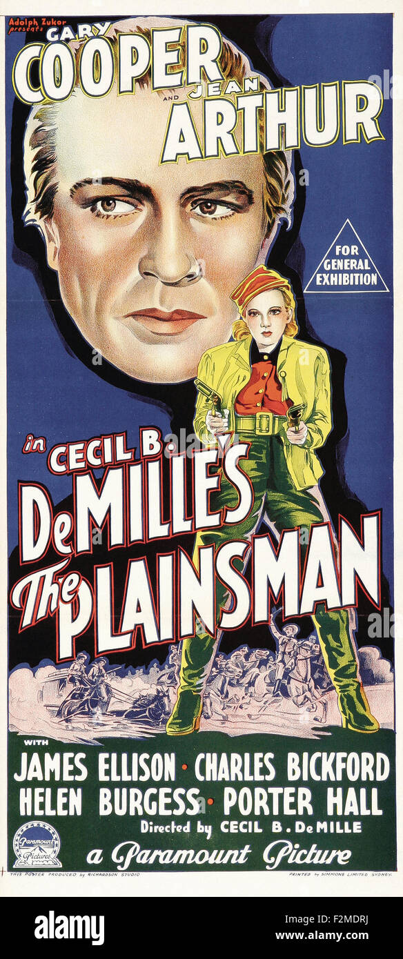 Plainsman, Le (1936) - Movie Poster Banque D'Images