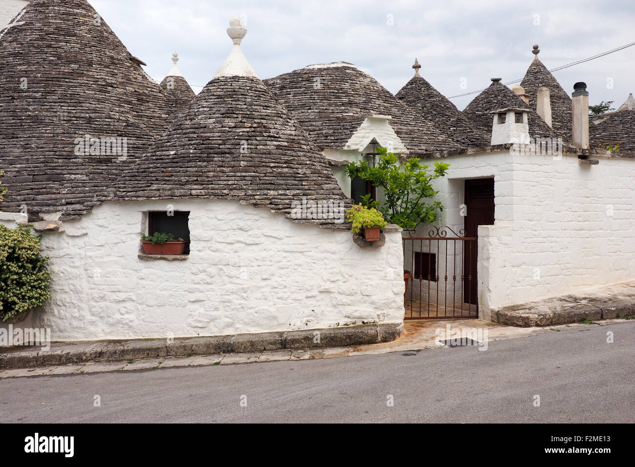 Dans le quartier de Monti Trulli à Alberobello Banque D'Images