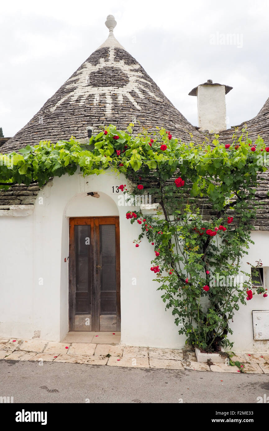 Dans le quartier de Monti Trulli à Alberobello Banque D'Images