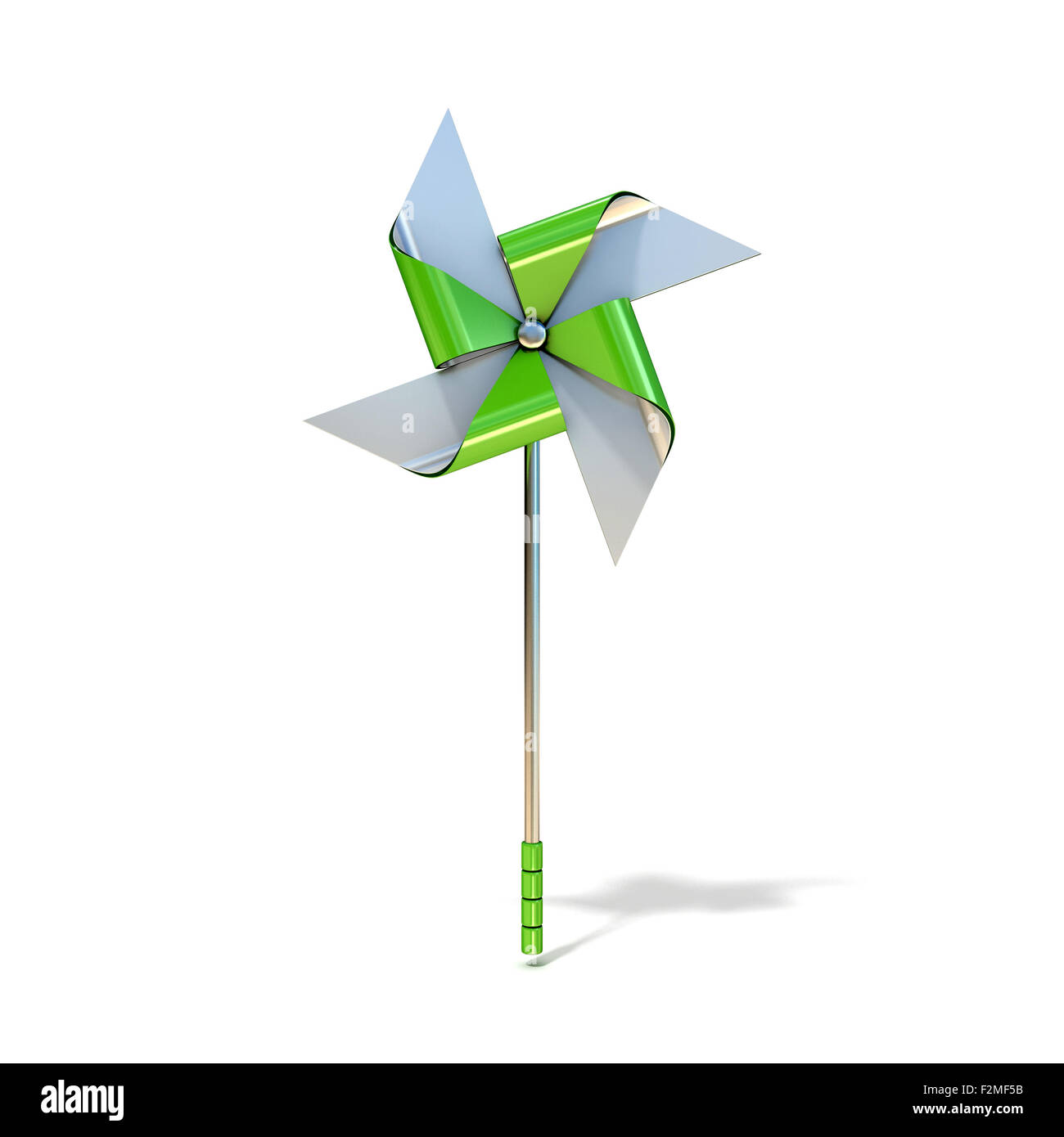 Pinwheel toy, à quatre côtés. Rendu 3D illustration isolé sur fond blanc Banque D'Images