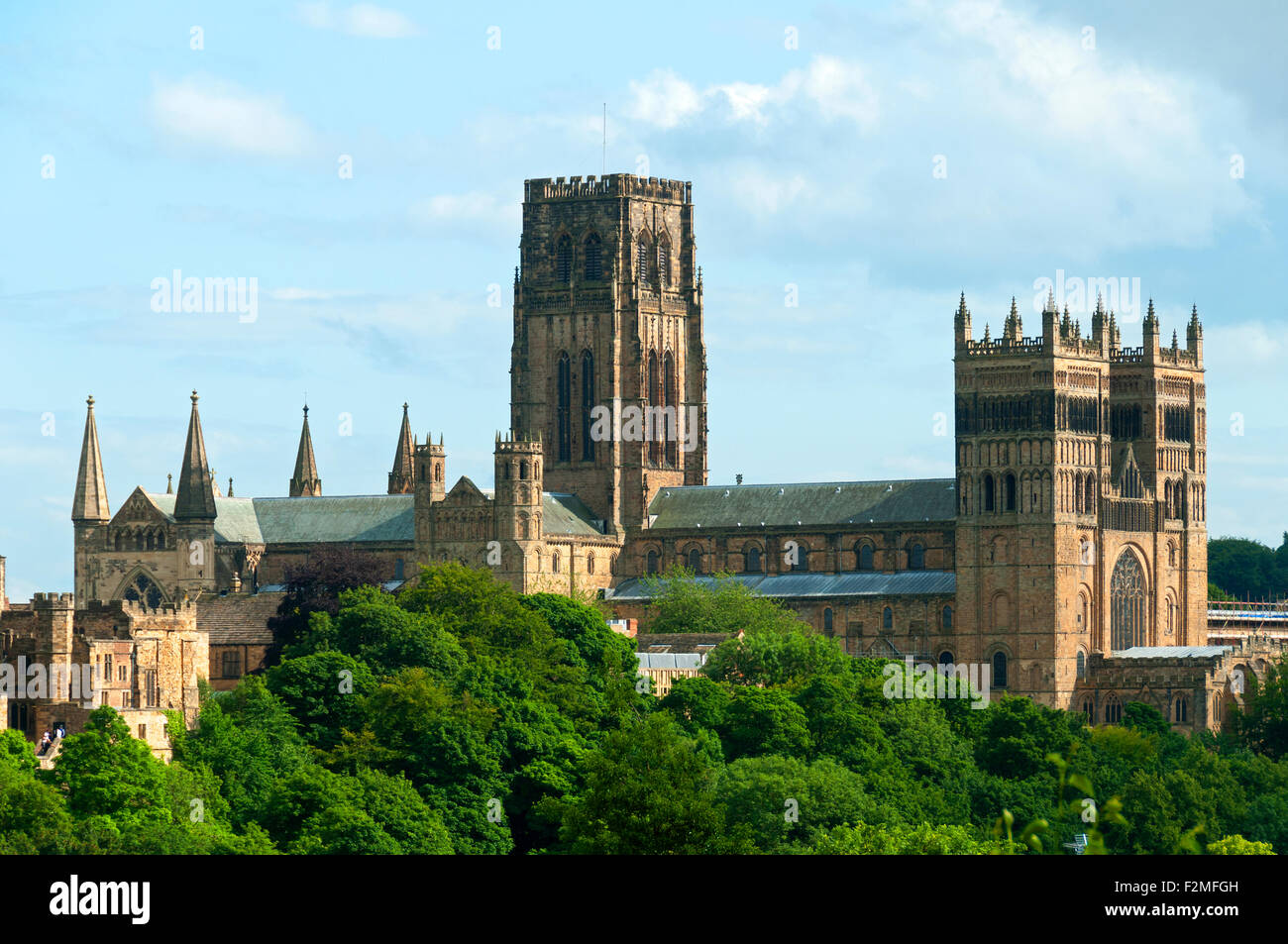 Cathédrale de Durham dans le nord-ouest. Durham, England, UK. Banque D'Images