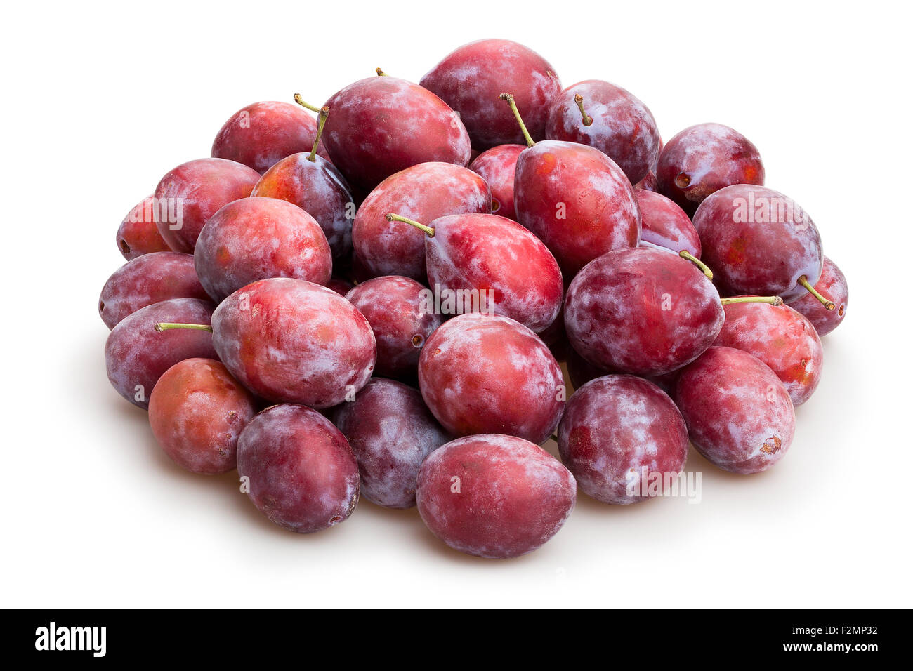 Prune rouge isolé Banque D'Images