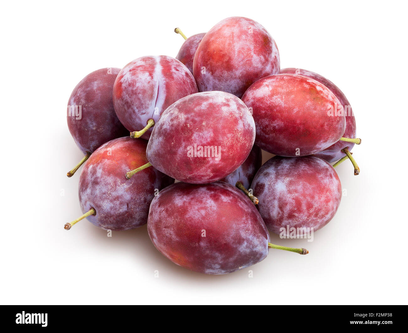 Prune rouge isolé Banque D'Images