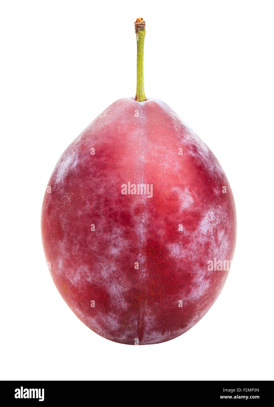 Prune rouge isolé Banque D'Images