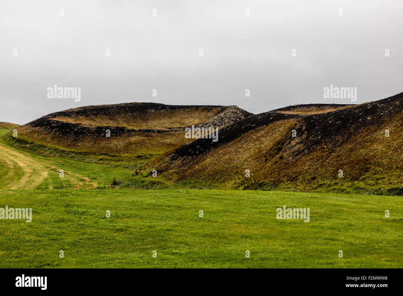 Les volcans près du lac Myvatn Banque D'Images