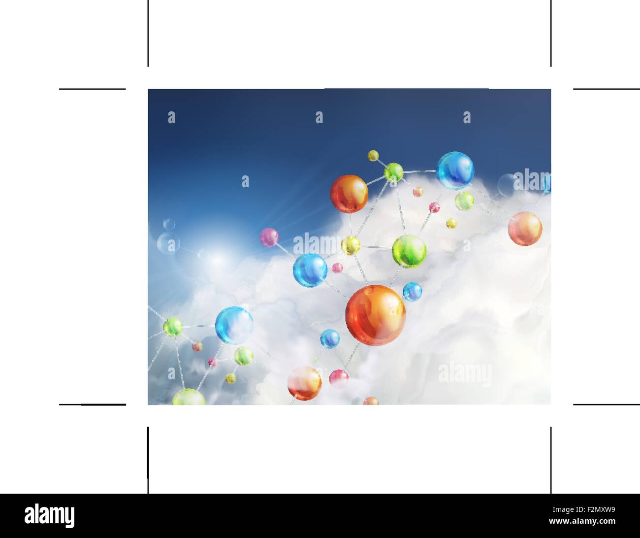 Fond futuriste avec des molécules, vector illustration Illustration de Vecteur