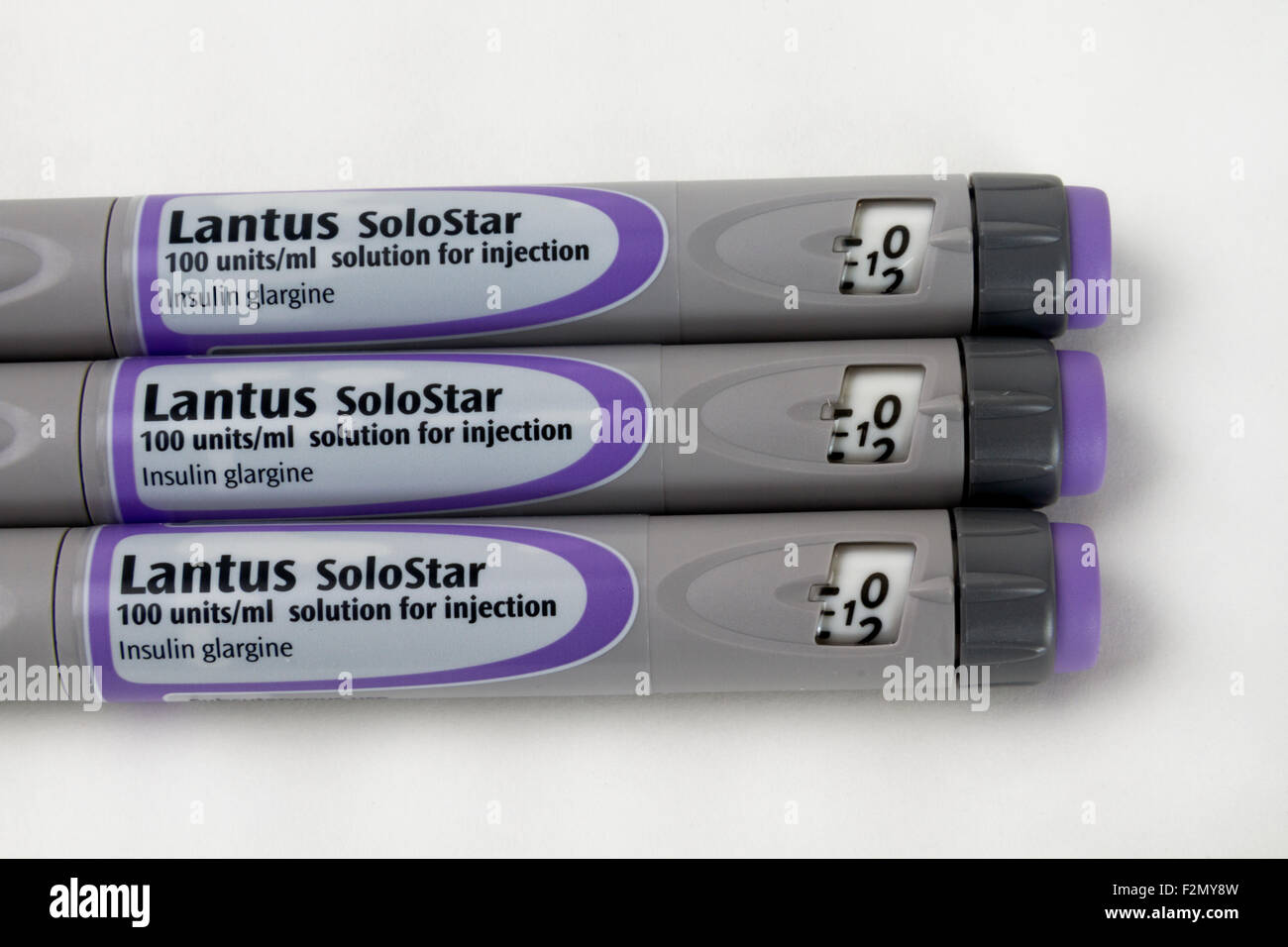 Lantus SoloStar stylo à insuline seringues Photo Stock - Alamy