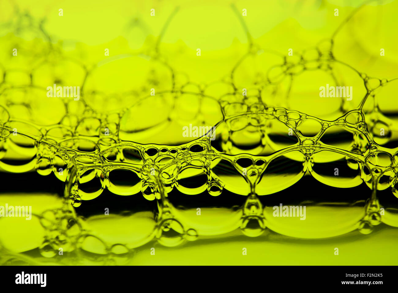 Perles de bulles de savon - gros plan extrême. Abstract design élégant. Banque D'Images