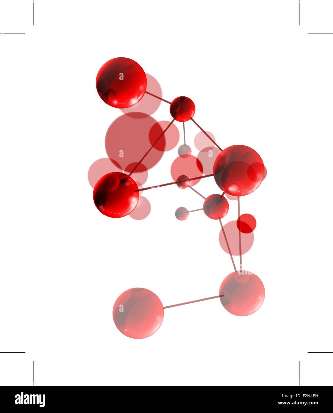 Molécule rouge Illustration de Vecteur
