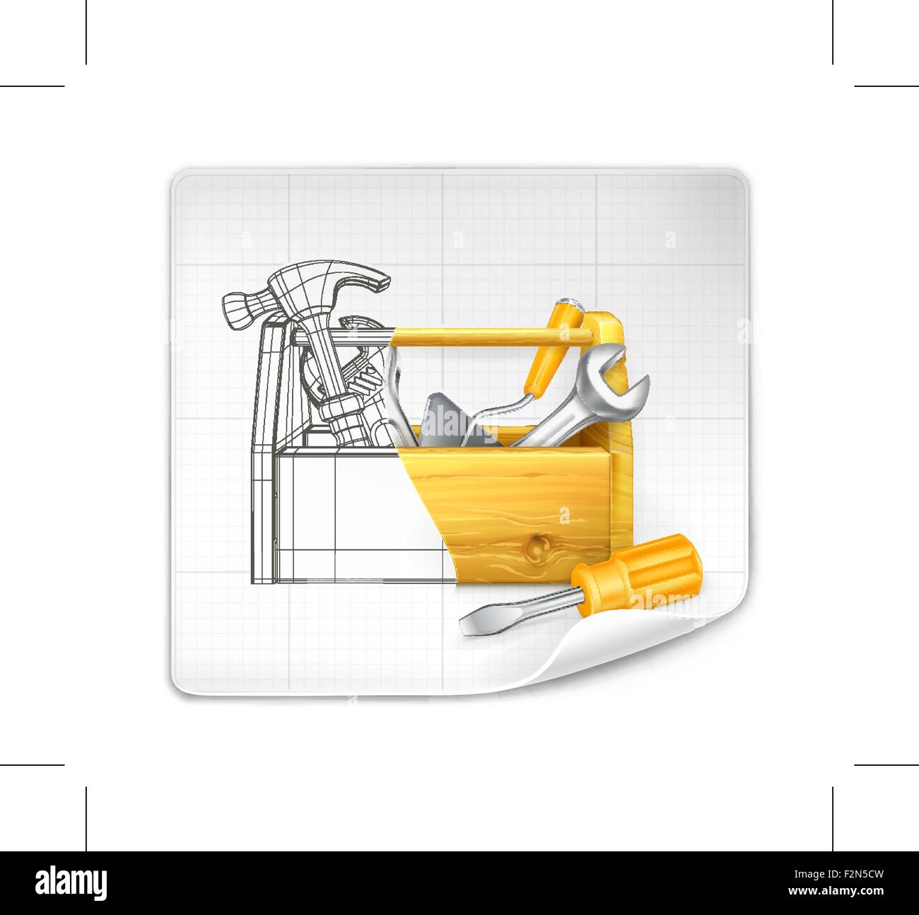 Dessin vectoriel, boîte à outils Image Vectorielle Stock - Alamy