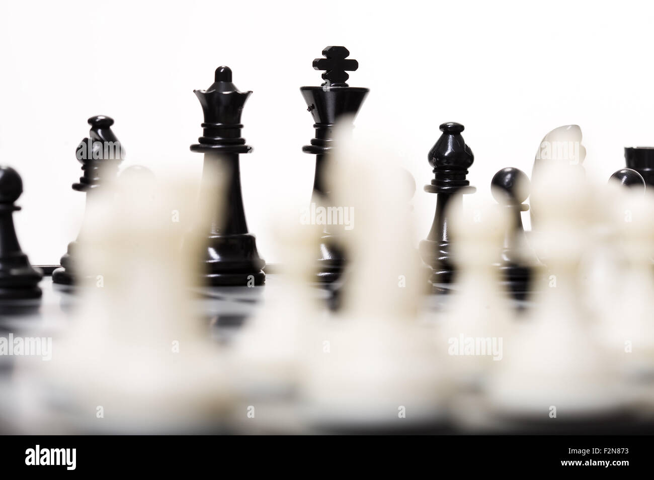 La stratégie d'échecs pion roi reine jeu morceau power board succès conflits droit décisions macro évêque intelligence pensée chevalier Banque D'Images