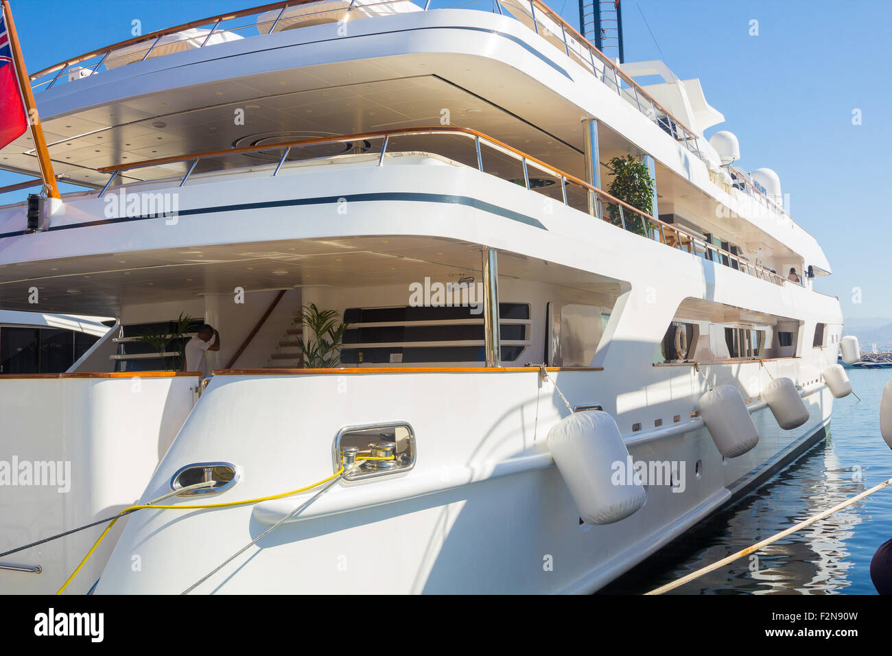 Marbella, Espagne 3 Septembre 2014 : Lady Haya célèbre yacht de luxe famille royale saoudienne arrive au port, 3 septembre, 2014 à Mar Banque D'Images