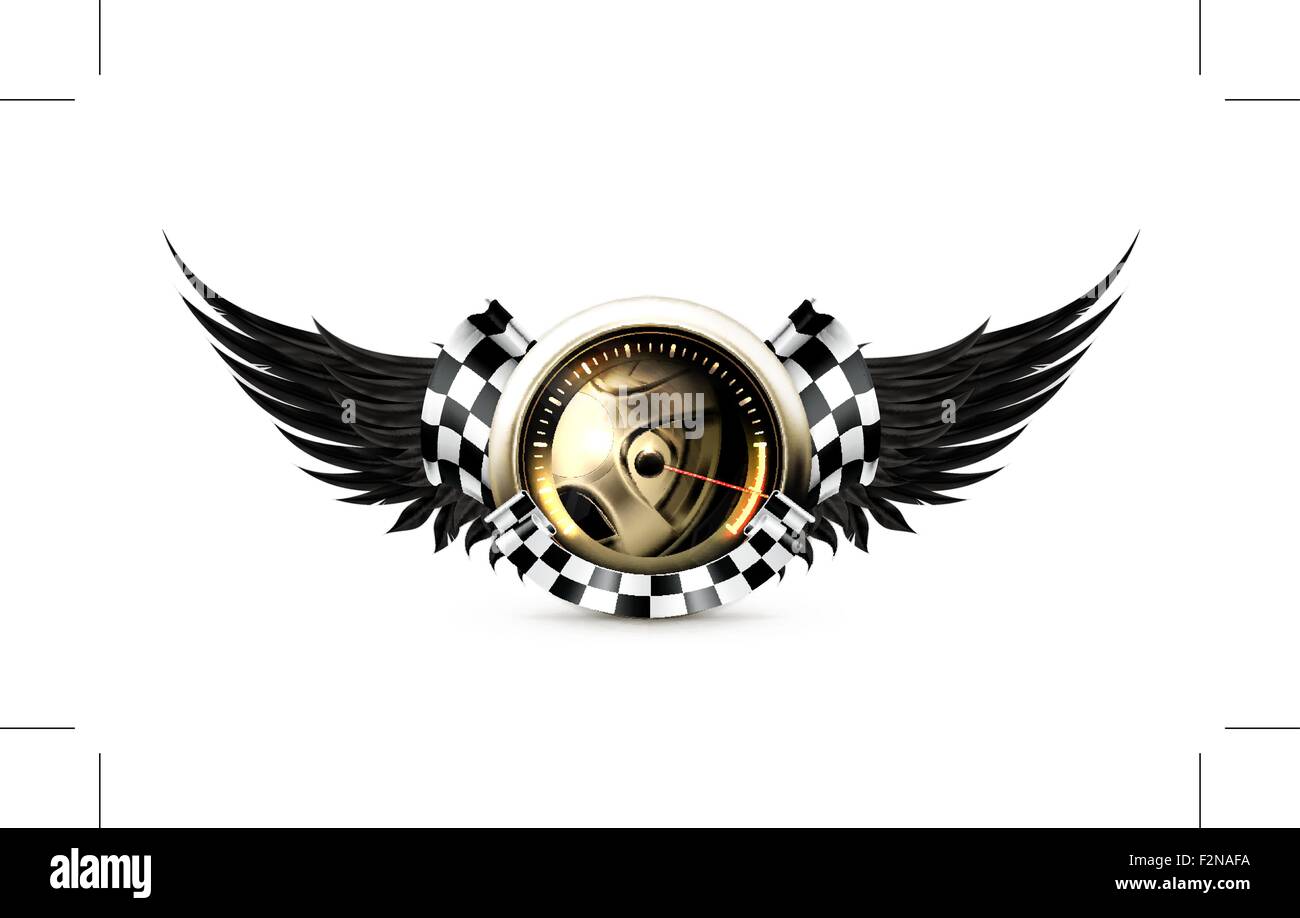 Emblème de la course Illustration de Vecteur