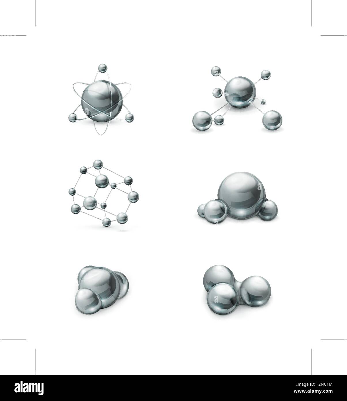 L'icône de molécule vector set Illustration de Vecteur