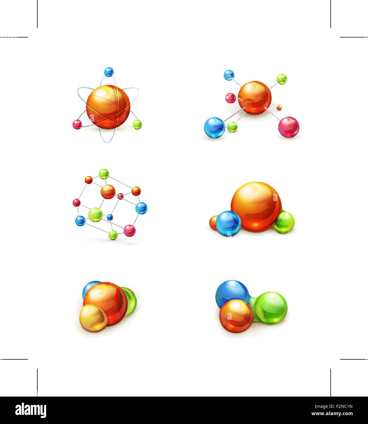 L'icône de molécule vector set Illustration de Vecteur