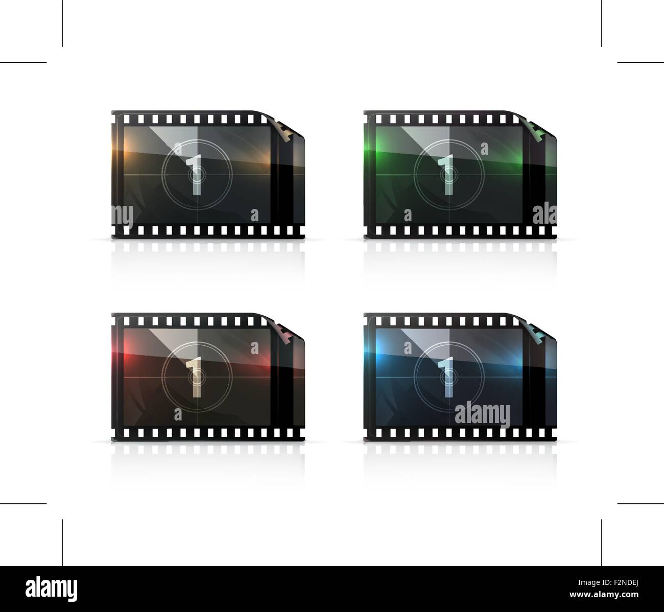 Bande de film, vector set Illustration de Vecteur