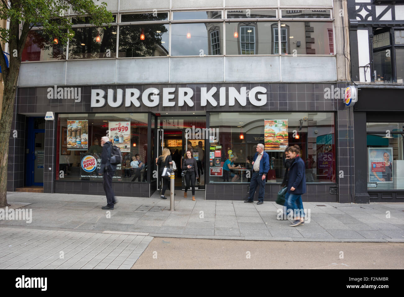 Fast food Burger King a conserver au centre-ville d'Exeter UK Banque D'Images