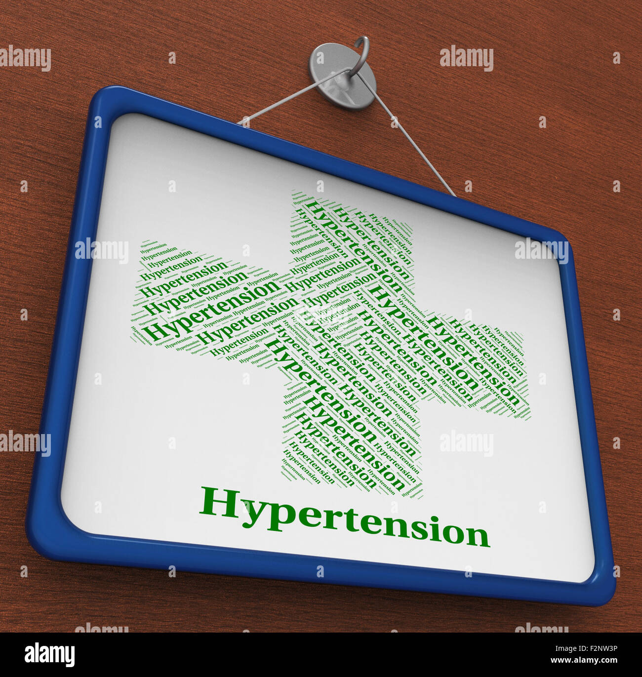 Mot montrant l'hypertension l'hypertension et les problèmes de santé Banque D'Images