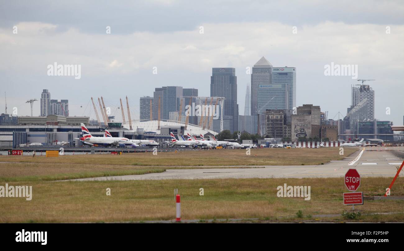 L'aéroport de Londres City LCY Banque D'Images