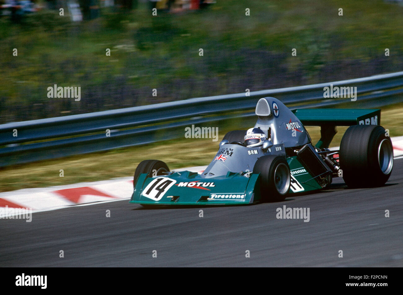 Jean-Pierre Beltoise BRM P201 dans une voiture de course 1975 Banque D'Images