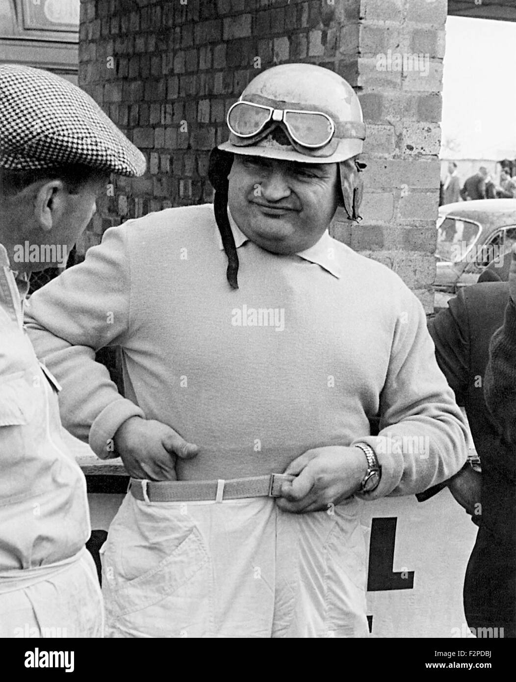 Jose Gonzales instituteur pilote de course. Banque D'Images