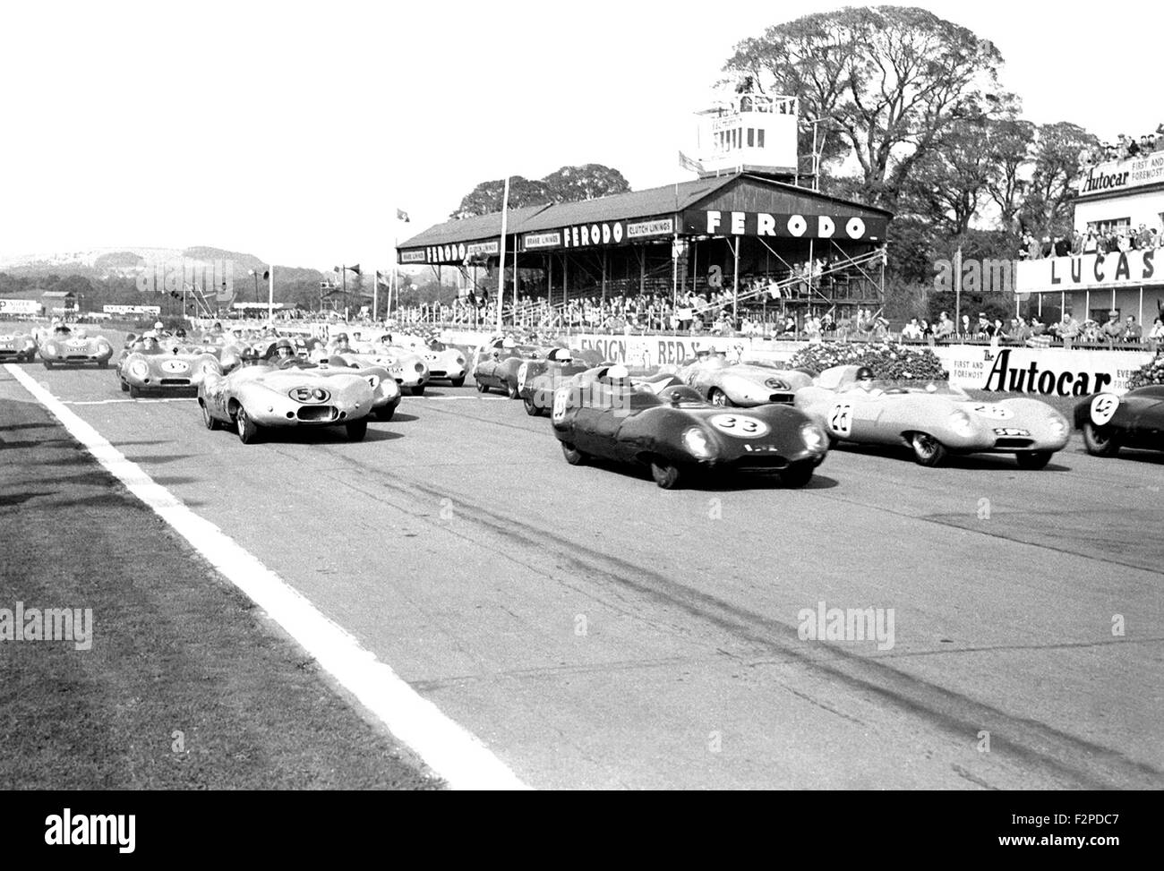 Départ de la course à Goodwood 1957 Banque D'Images