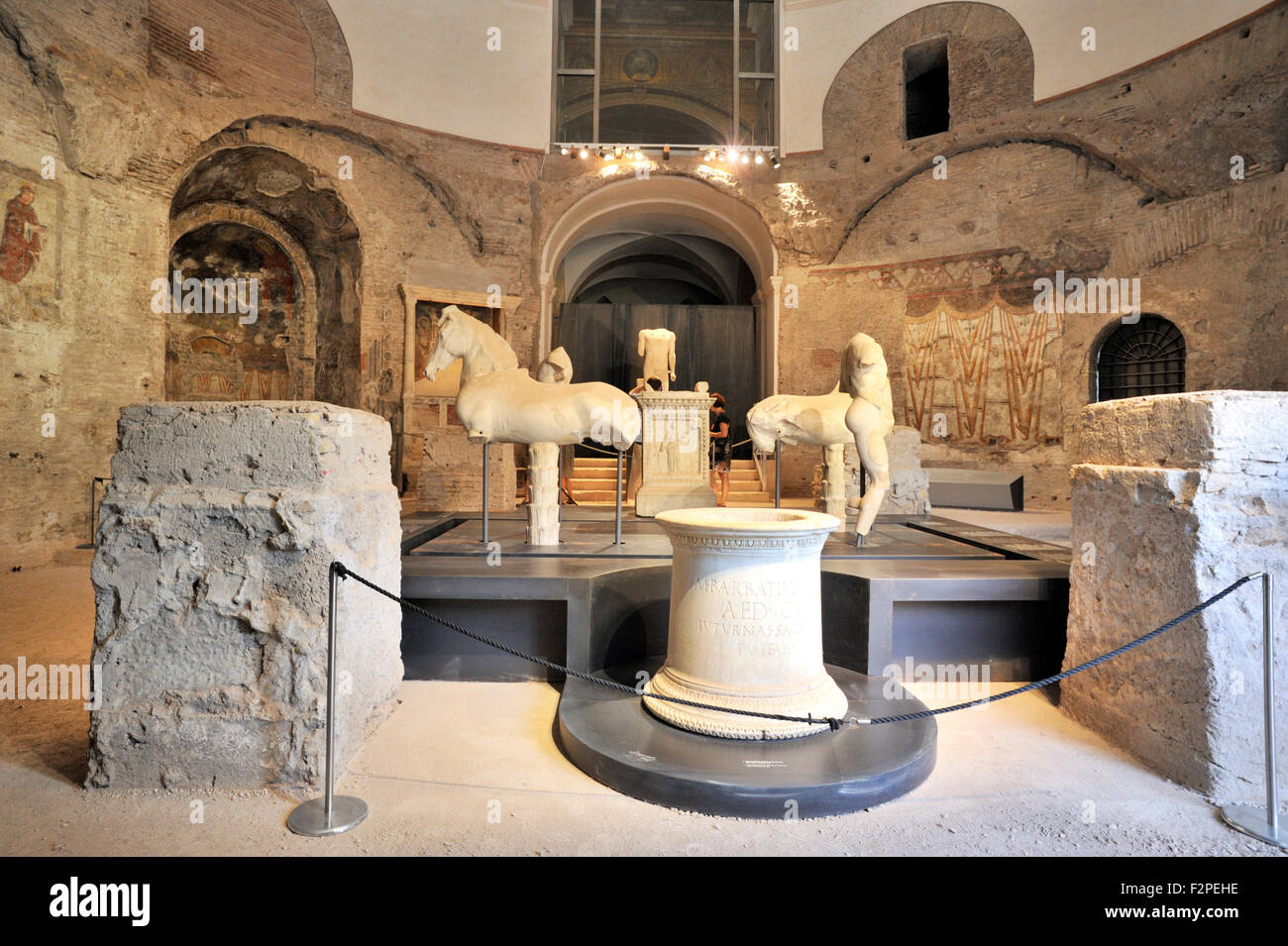 Italie, Rome, Forum romain, tombe Romulus Banque D'Images