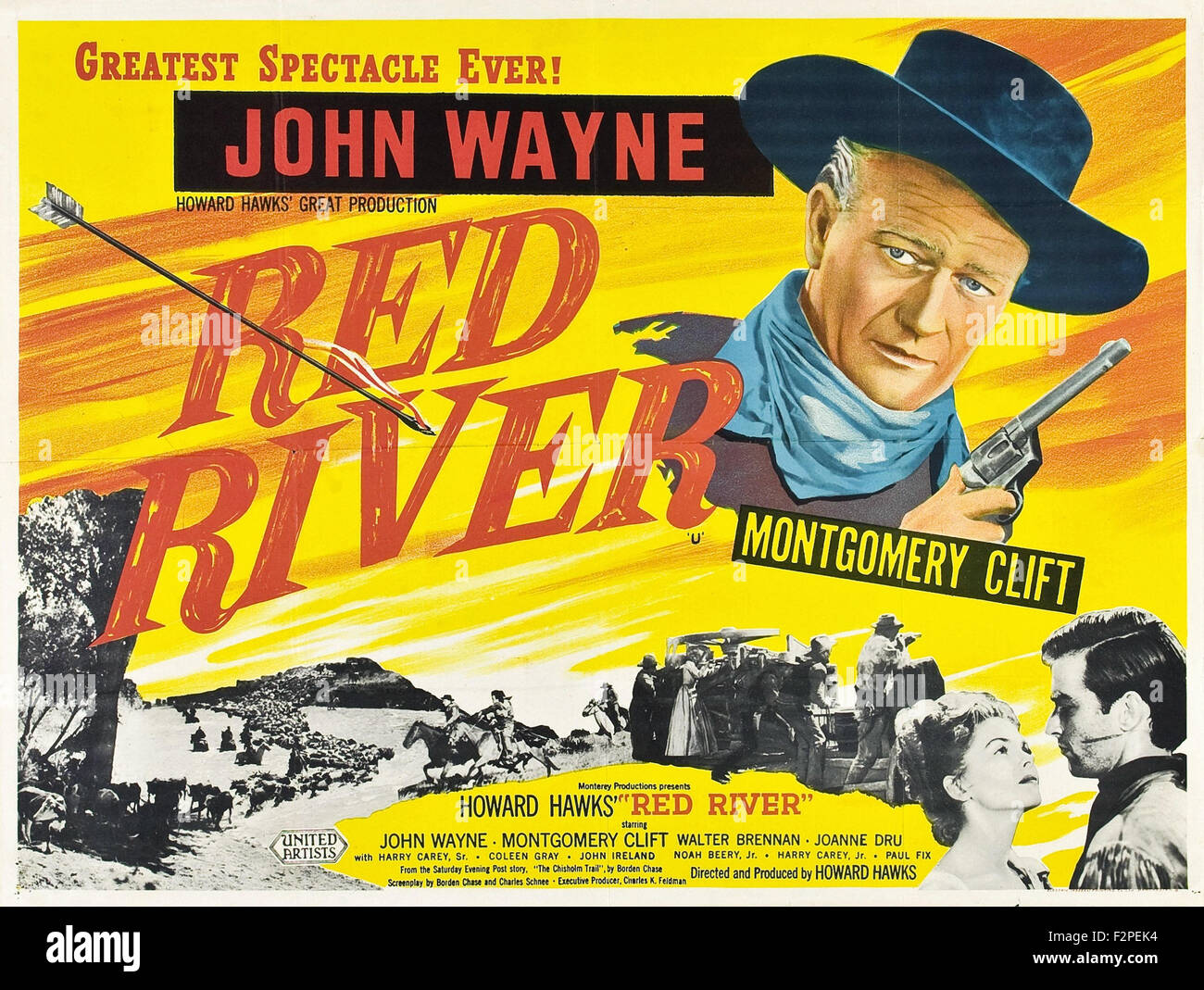 Poster Cinéma Haute Qualité - LA RIVIÈRE ROUGE - 40x60cm, Papier Neuf