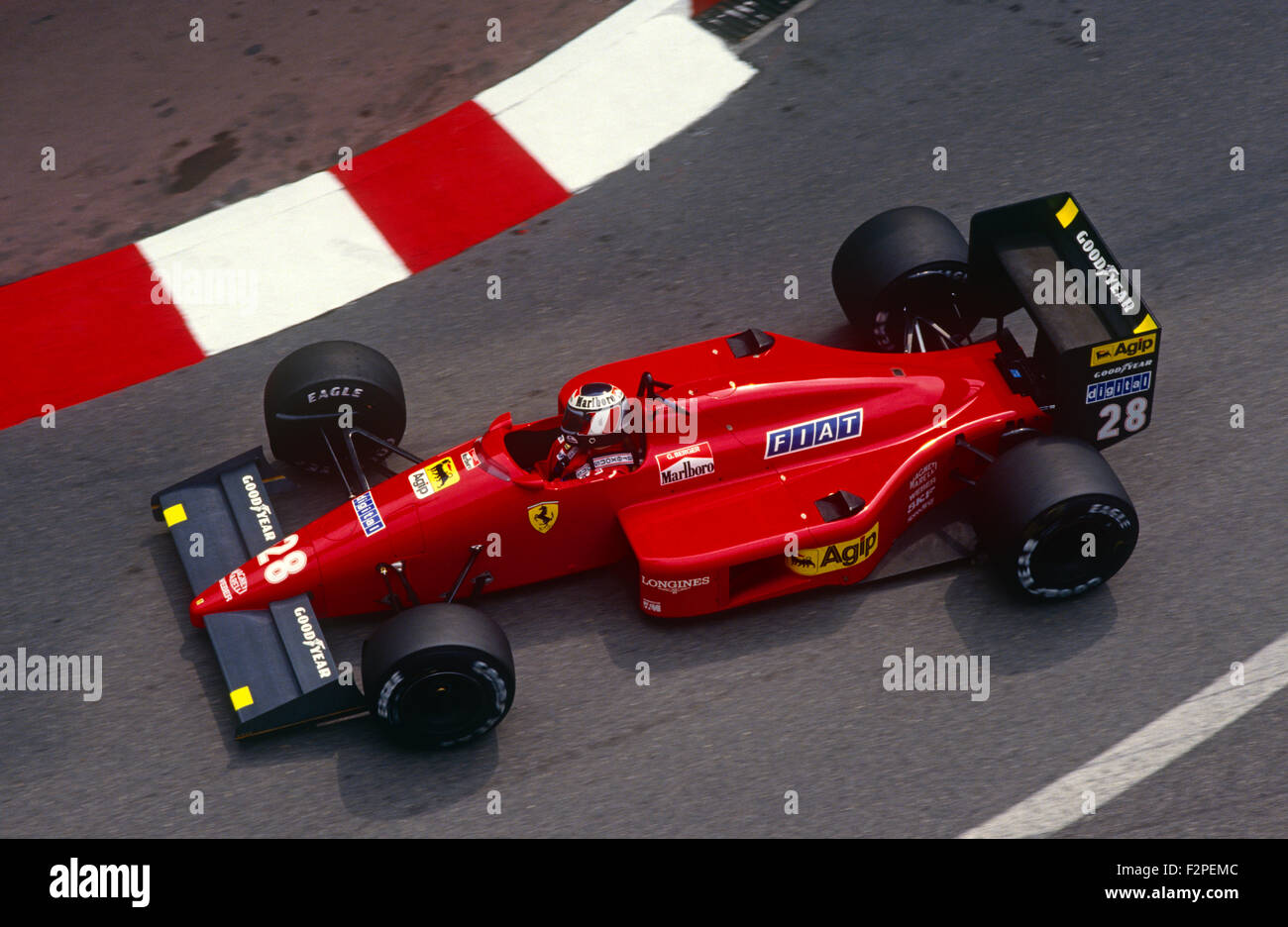 Gerhard Berger dans sa Ferrari 1988 Banque D'Images