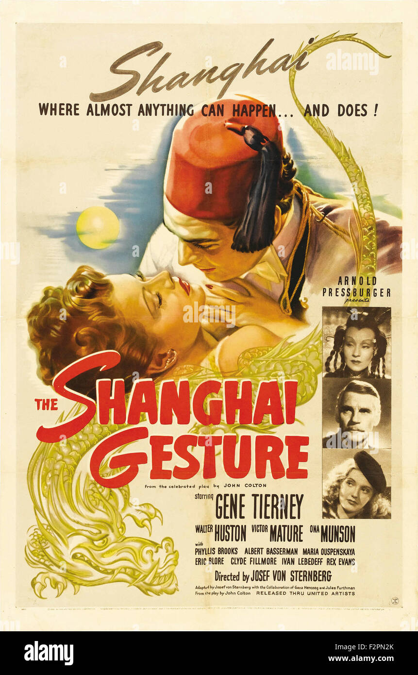 Geste de Shanghai, l'affiche de film - Banque D'Images
